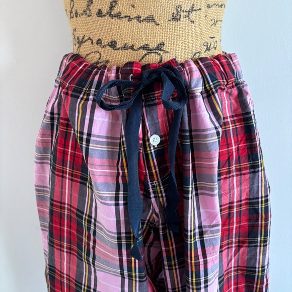J.Crew Pink Plaid Drawstring waist pajama pants - Picture 2 of 4